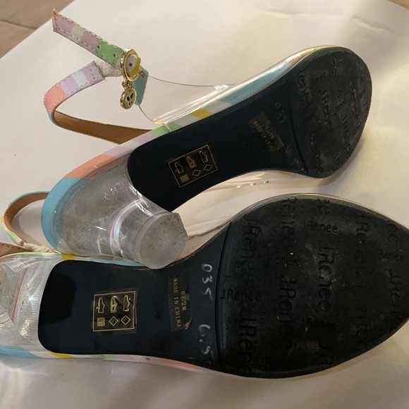 J Renee clear slingback sandals size 6.5 euc - Picture 5 of 6